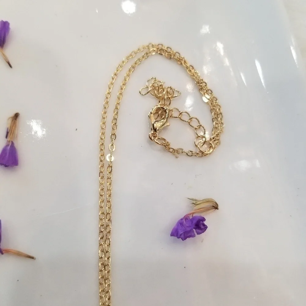 Gold number necklace